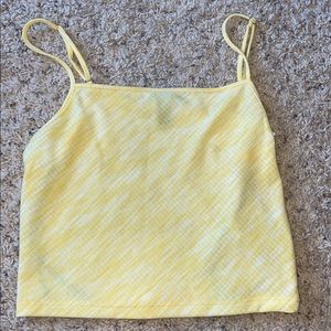 Forever 21 Cropped Yellow Tank Top
